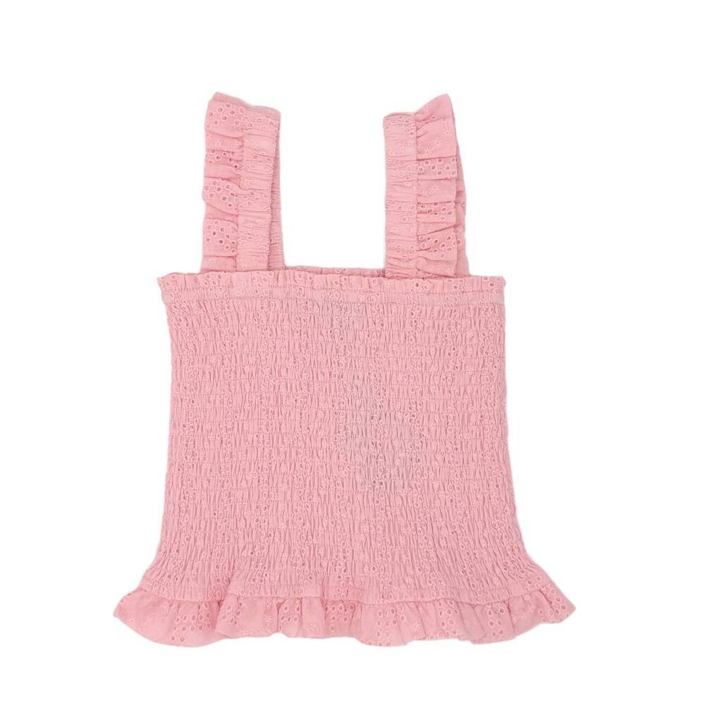 NEW LITTLE OLIN girl's smocked top in pink